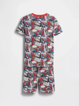 Pyjamas-set för barn med Spider-Man-motiv i ekologisk borstad bomull