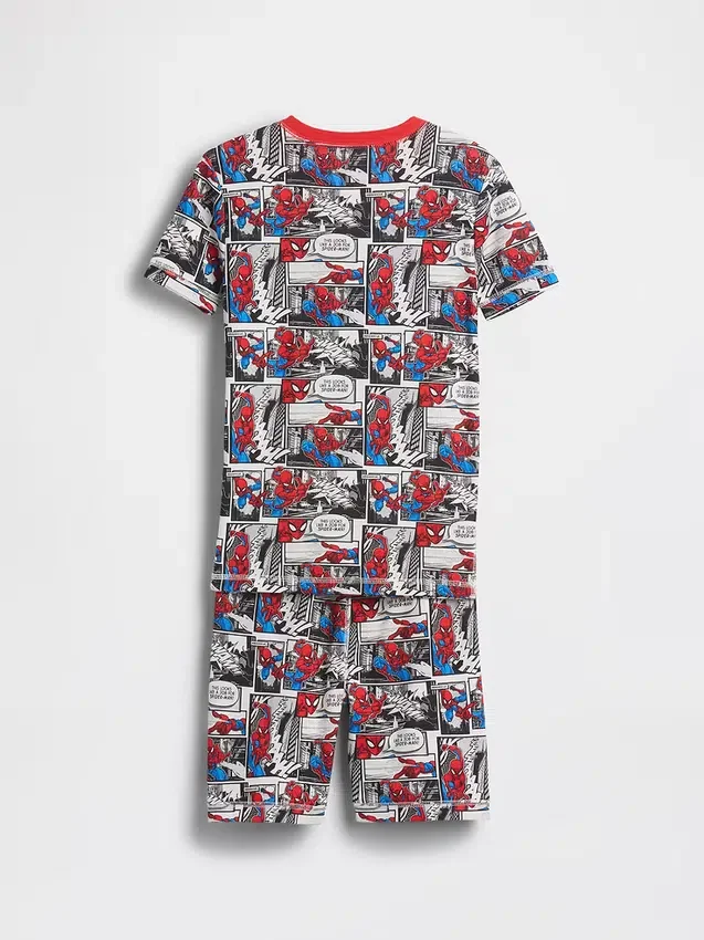 Pyjamas-set för barn med Spider-Man-motiv i ekologisk borstad bomull