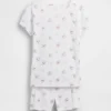 Pyjamas-set för barn med Winnie the Pooh i ekologisk borstad bomull i Shorts