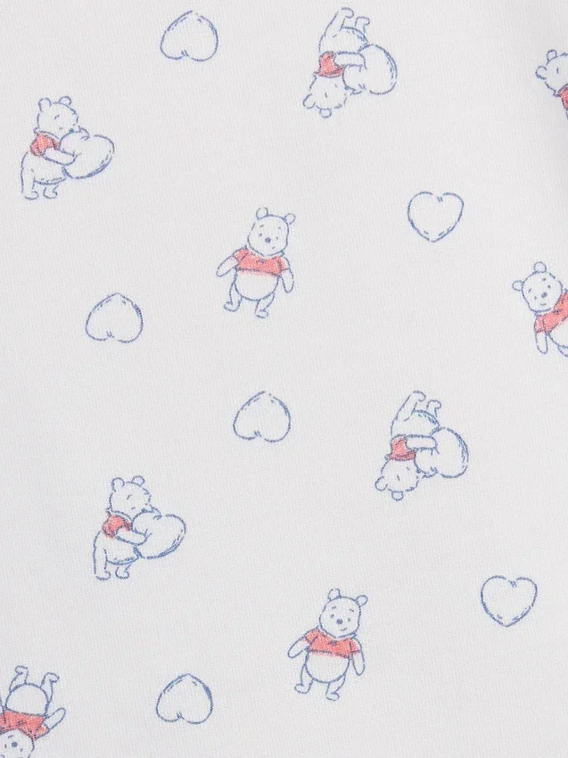 Pyjamas-set för barn med Winnie the Pooh i ekologisk borstad bomull i Shorts