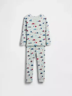 Pyjamas-set i ekologisk borstad bomull för Baby & Småbarn