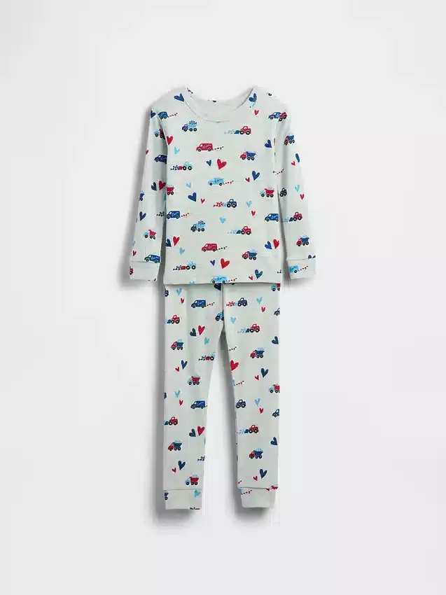 Pyjamas-set i ekologisk borstad bomull för Baby & Småbarn