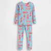 Pyjamas-set i ekologisk borstad bomull för Baby & Småbarn