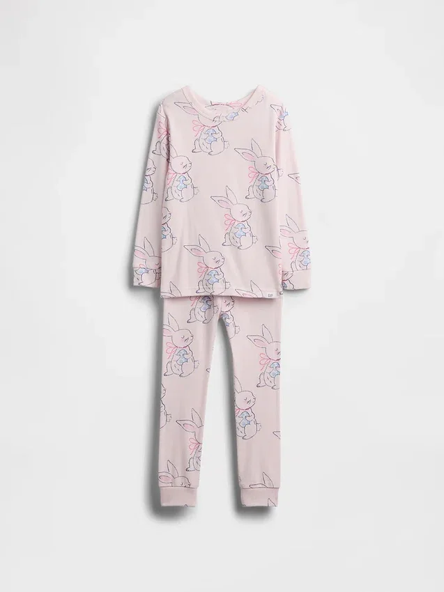 Pyjamas-set i ekologisk borstad bomull för Baby & Småbarn