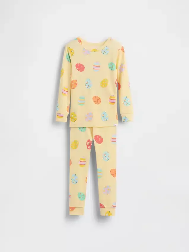 Pyjamas-set i ekologisk borstad bomull för Baby & Småbarn