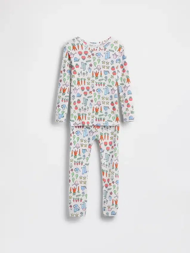 Pyjamas-set i ekologisk borstad bomull för Baby & Småbarn