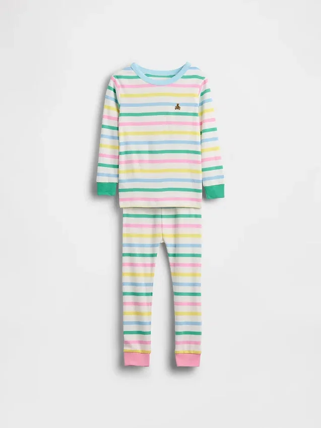 Pyjamas-set i ekologisk borstad bomull för Baby & Småbarn