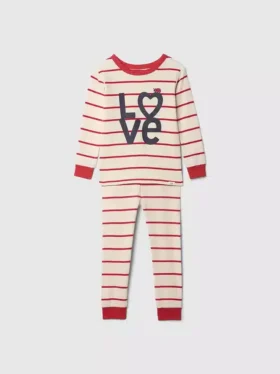 Pyjamas-set i ekologisk borstad bomull för Baby & Småbarn