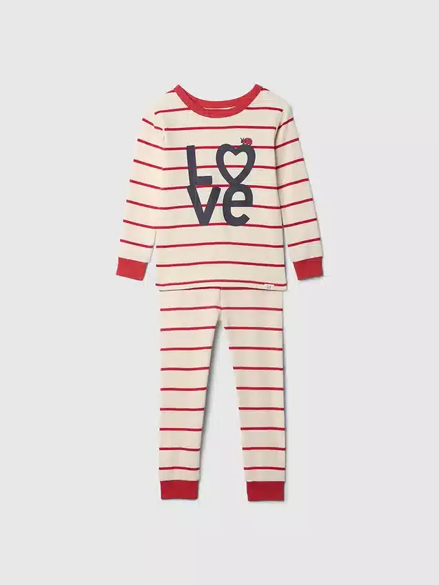 Pyjamas-set i ekologisk borstad bomull för Baby & Småbarn