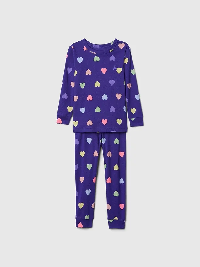 Pyjamas-set i ekologisk borstad bomull för Baby & Småbarn