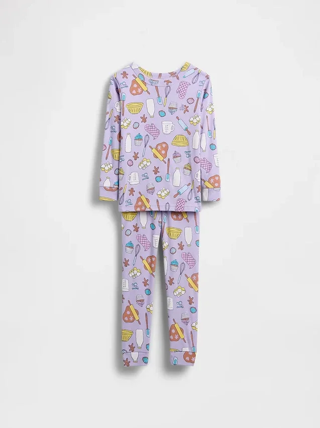 Pyjamas-set i ekologisk borstad bomull för Baby & Småbarn