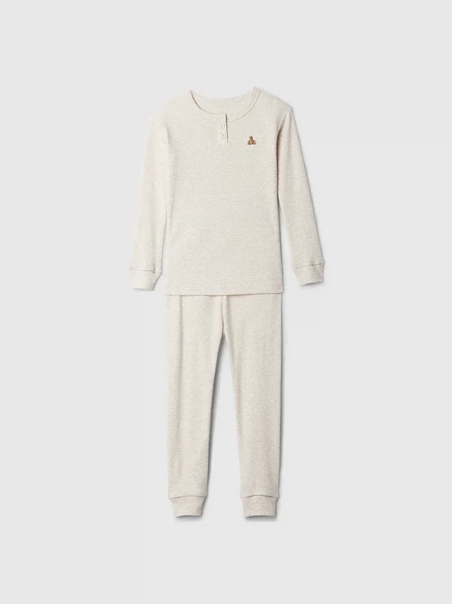 Pyjamas-set i ekologisk borstad bomull för Baby & Småbarn