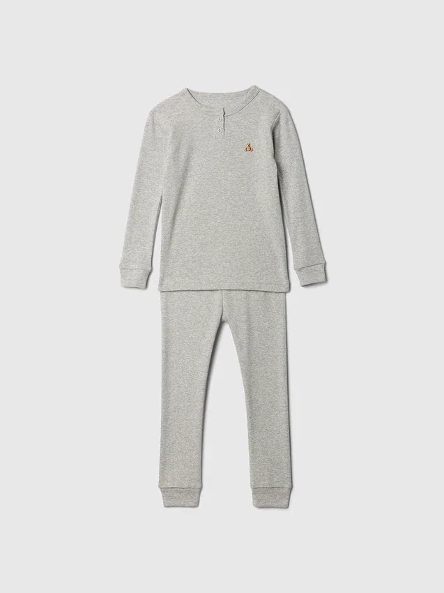 Pyjamas-set i ekologisk borstad bomull för Baby & Småbarn