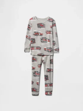 Pyjamas-set i ekologisk borstad bomull för Baby & Småbarn