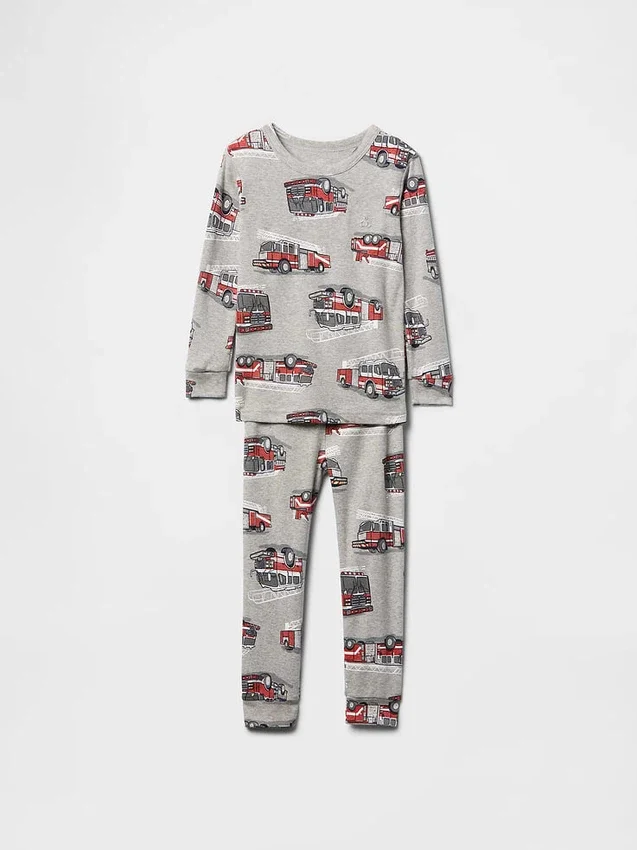 Pyjamas-set i ekologisk borstad bomull för Baby & Småbarn