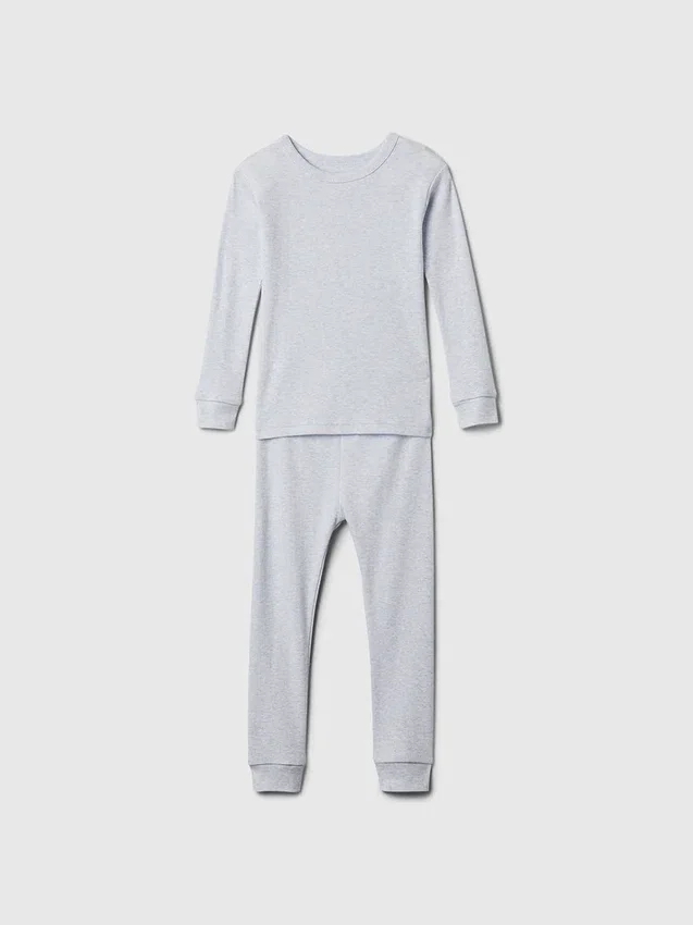 Pyjamas-set i ekologisk borstad bomull för Baby & Småbarn