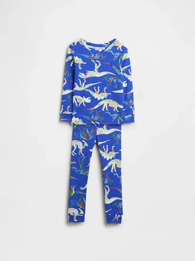 Pyjamas-set i ekologisk borstad bomull för Baby & Småbarn