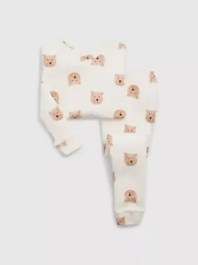 Pyjamas-set i ekologisk borstad bomull för Baby & Småbarn