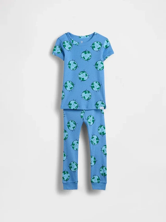 Pyjamas-set i ekologisk borstad bomull för Baby & Småbarn