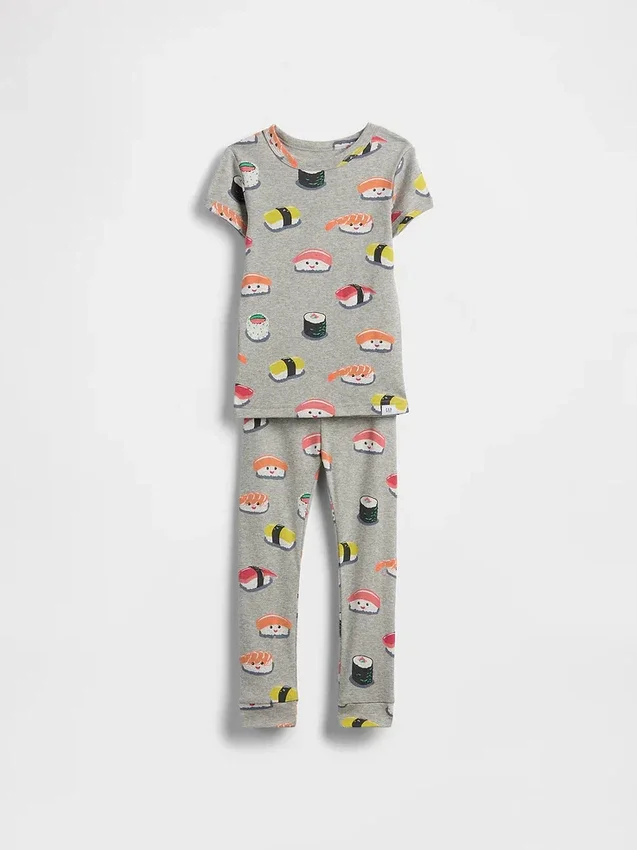 Pyjamas-set i ekologisk borstad bomull för Baby & Småbarn