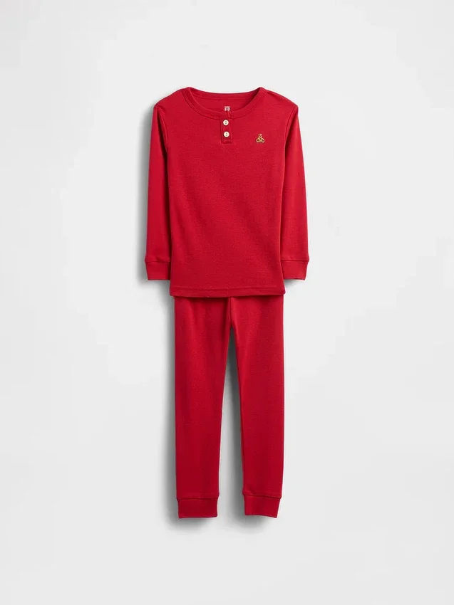Pyjamas-set i ekologisk borstad bomull för Baby & Småbarn
