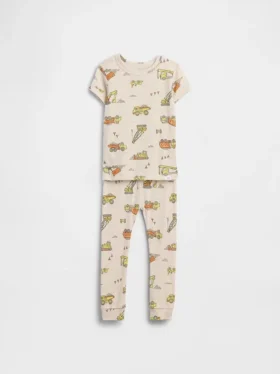 Pyjamas-set i ekologisk borstad bomull för Baby & Småbarn