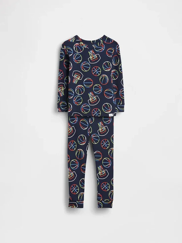 Pyjamas-set i ekologisk borstad bomull för Baby & Småbarn