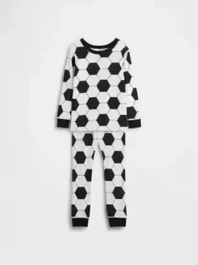 Pyjamas-set i ekologisk borstad bomull för Baby & Småbarn