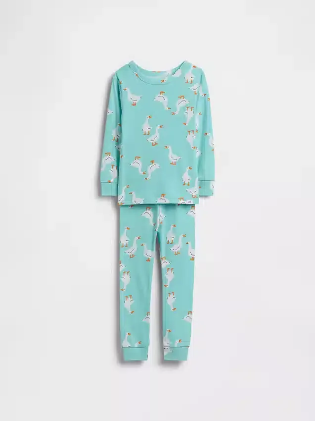 Pyjamas-set i ekologisk borstad bomull för Baby & Småbarn