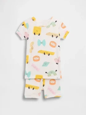Pyjamas-set i ekologisk borstad bomull för Baby & Småbarn
