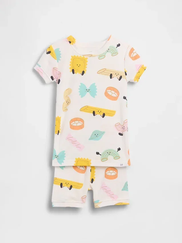 Pyjamas-set i ekologisk borstad bomull för Baby & Småbarn