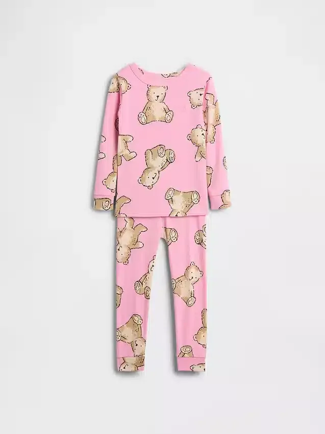 Pyjamas-set i ekologisk borstad bomull för Baby & Småbarn