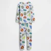 Pyjamas-set i ekologisk borstad bomull för Baby & Småbarn