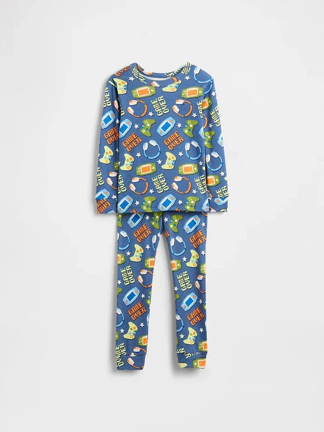 Pyjamas-set i ekologisk borstad bomull för Baby & Småbarn