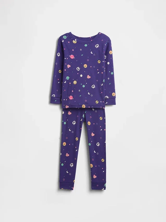 Pyjamas-set i ekologisk borstad bomull för Baby & Småbarn