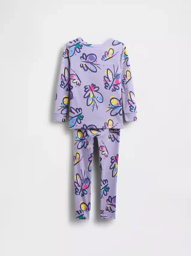 Pyjamas-set i ekologisk borstad bomull för Baby & Småbarn