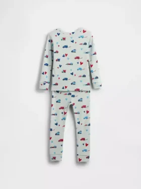Pyjamas-set i ekologisk borstad bomull för Baby & Småbarn