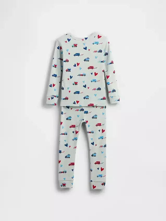 Pyjamas-set i ekologisk borstad bomull för Baby & Småbarn