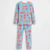 Pyjamas-set i ekologisk borstad bomull för Baby & Småbarn