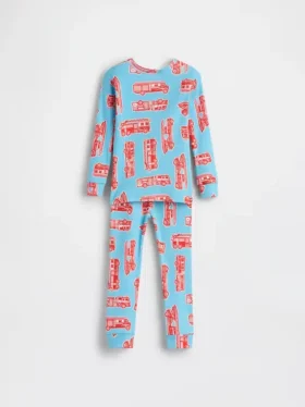 Pyjamas-set i ekologisk borstad bomull för Baby & Småbarn