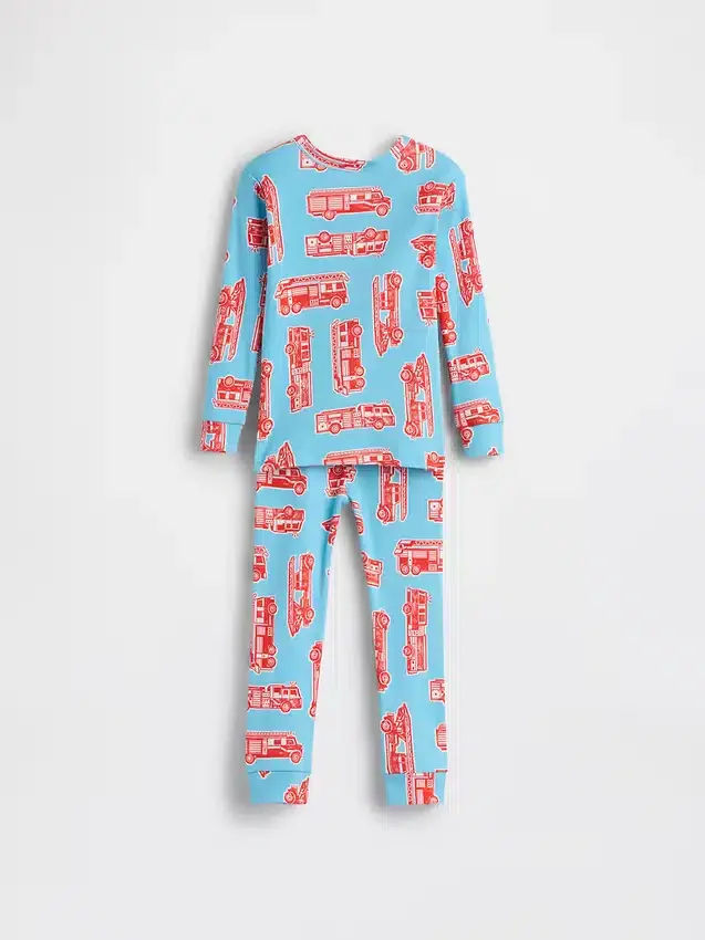 Pyjamas-set i ekologisk borstad bomull för Baby & Småbarn