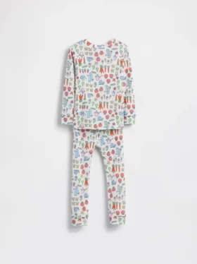 Pyjamas-set i ekologisk borstad bomull för Baby & Småbarn