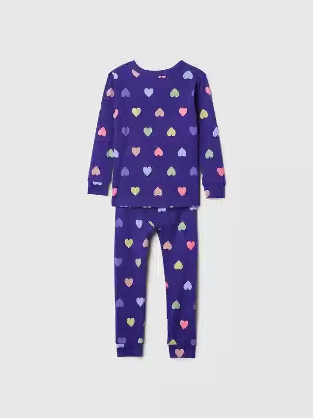 Pyjamas-set i ekologisk borstad bomull för Baby & Småbarn