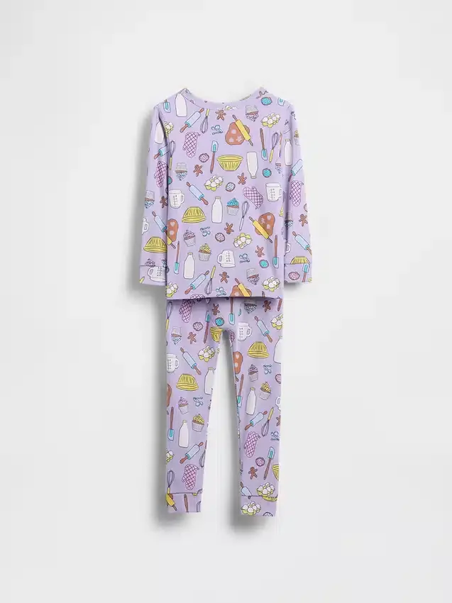 Pyjamas-set i ekologisk borstad bomull för Baby & Småbarn