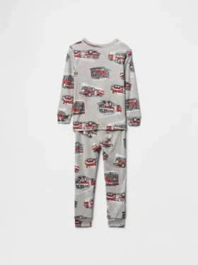 Pyjamas-set i ekologisk borstad bomull för Baby & Småbarn