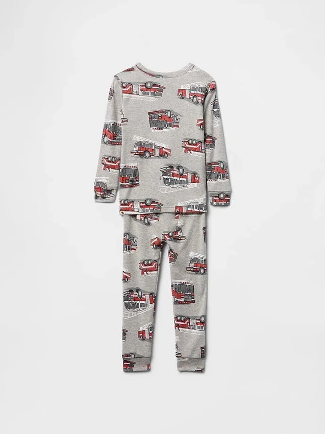 Pyjamas-set i ekologisk borstad bomull för Baby & Småbarn