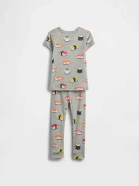 Pyjamas-set i ekologisk borstad bomull för Baby & Småbarn