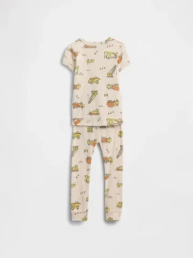 Pyjamas-set i ekologisk borstad bomull för Baby & Småbarn