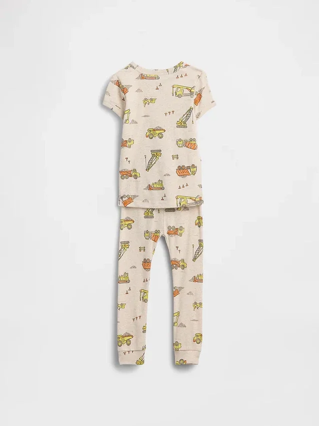 Pyjamas-set i ekologisk borstad bomull för Baby & Småbarn