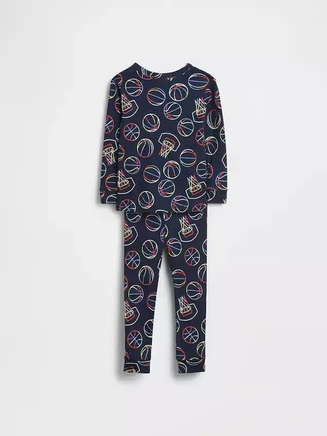 Pyjamas-set i ekologisk borstad bomull för Baby & Småbarn